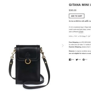 Kendall Conrad Gitana Mini in Black Napa